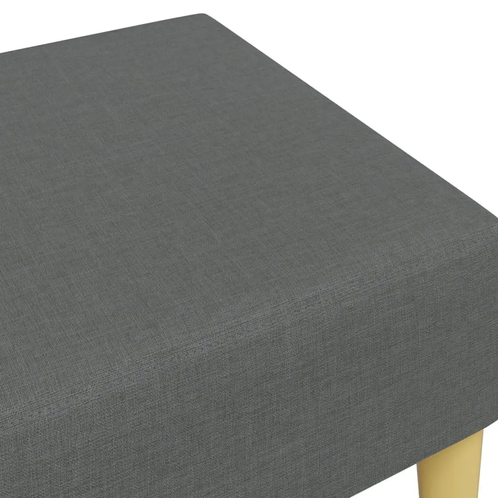 Dark Grey Fabric Footstool Foot Rest Ottoman Compact Living Room Furniture