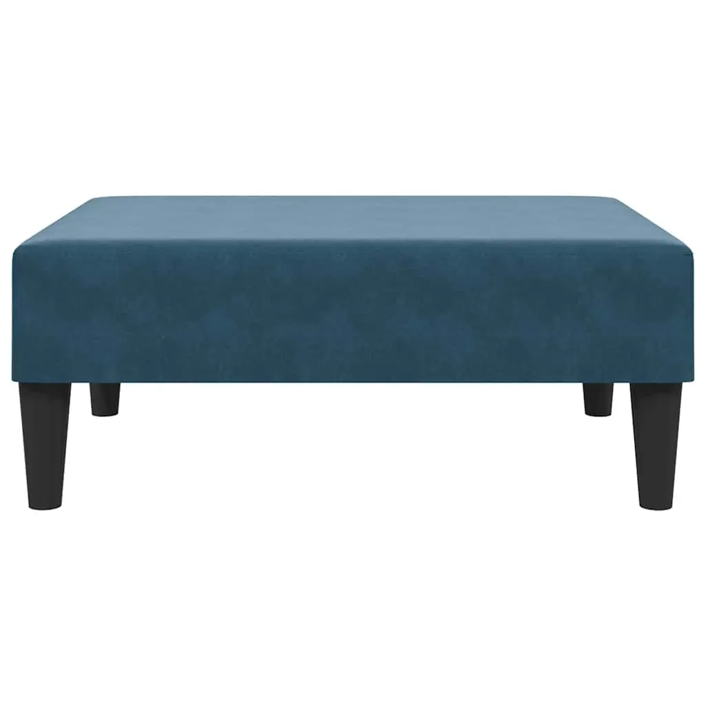 Footstool Velvet Compact Blue