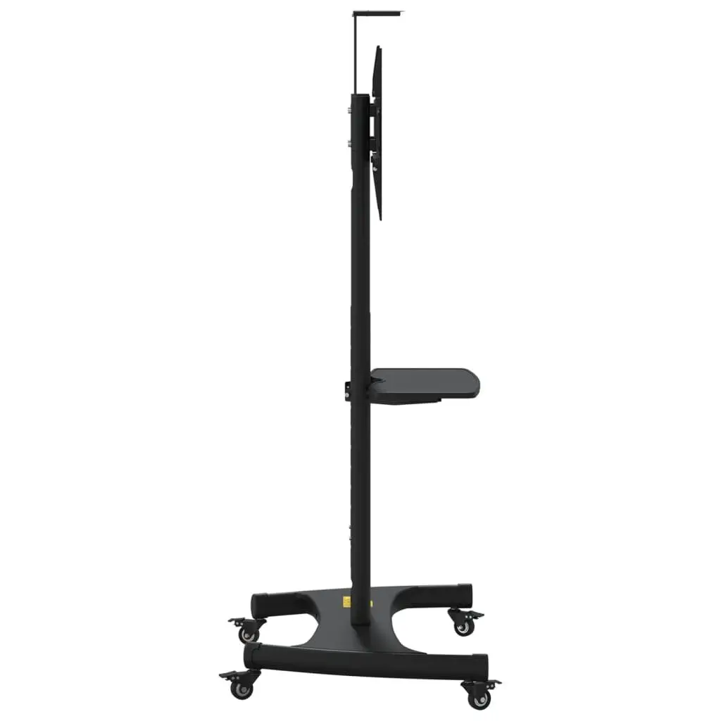TV Stand Powder-Coated Steel Height Adjustable Black