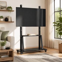Durable Adjustable TV Stand on Wheels for 32-90 Inch Screens