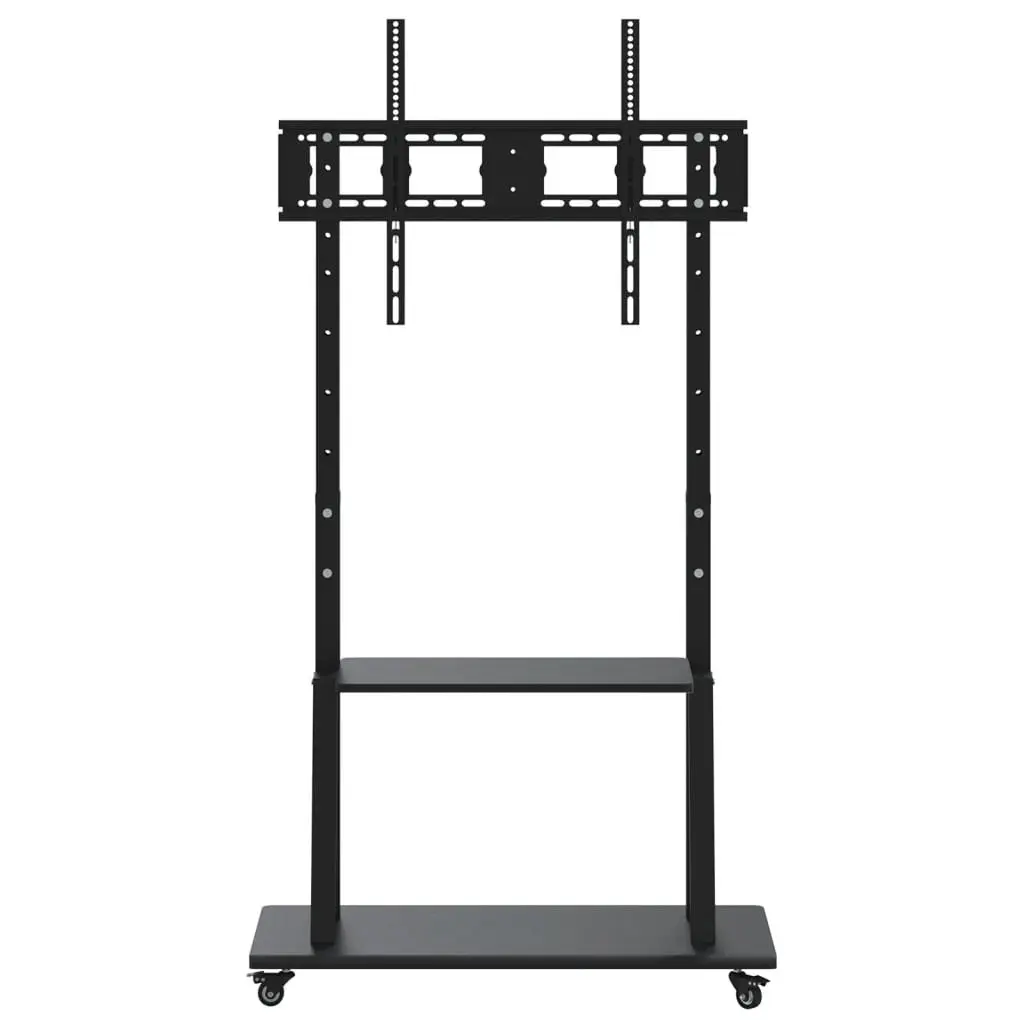 TV Stand on Wheels Steel Height Adjustable 32-90 Inch Black