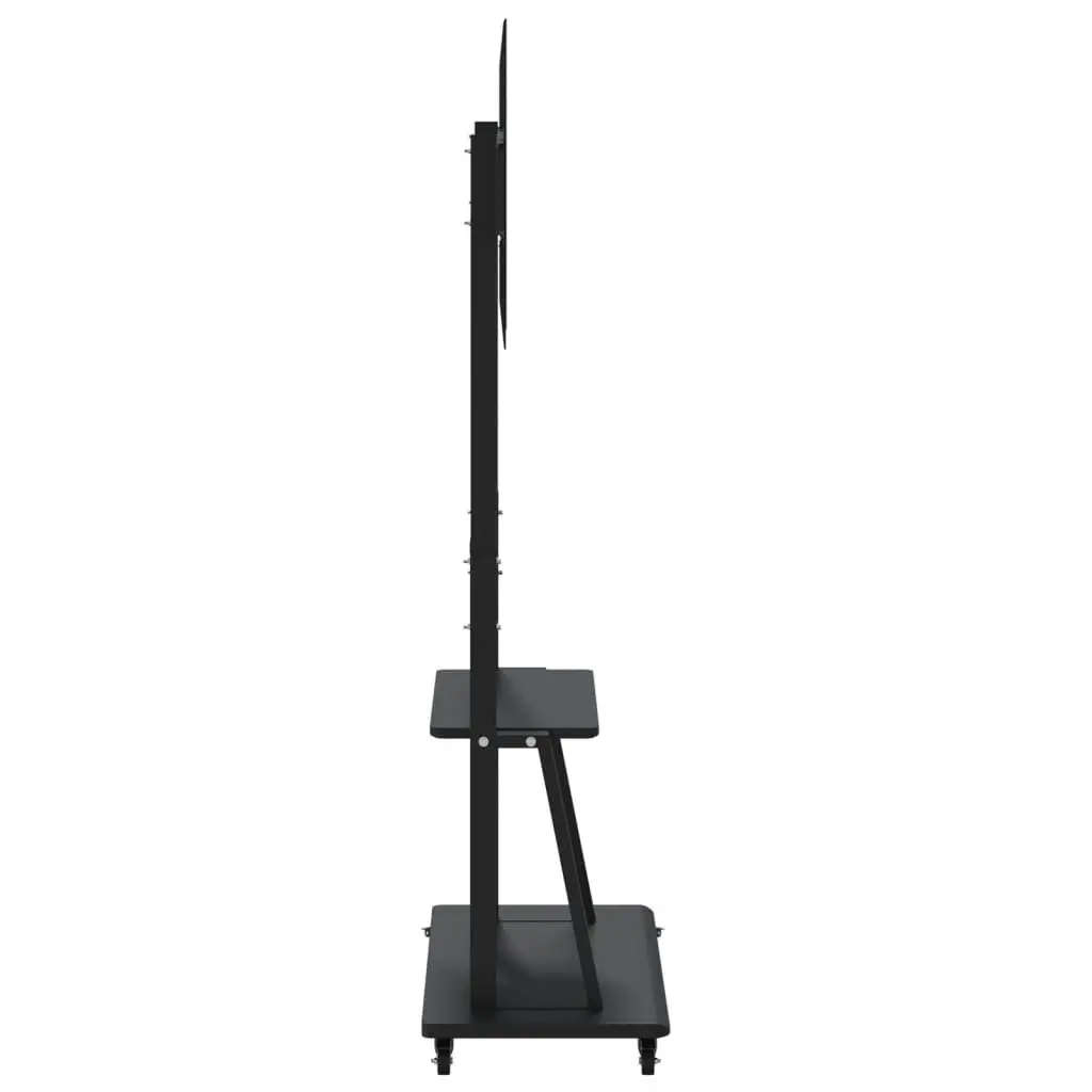 TV Stand on Wheels Steel Height Adjustable 32-90 Inch Black