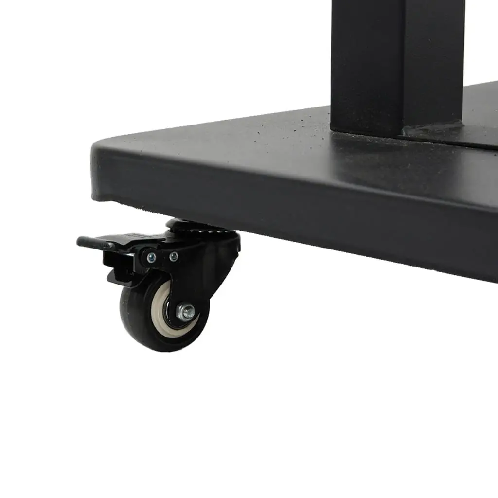 TV Stand on Wheels Steel Height Adjustable 32-90 Inch Black