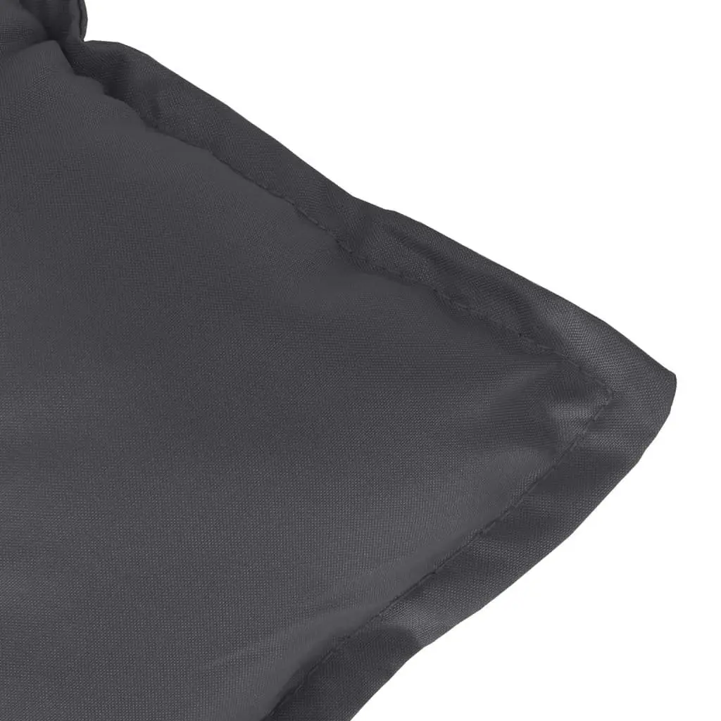 Highback Chair Cushions Polyester 120x50x7 cm Anthracite 4 Piece Garden Patio Outdoor Indoor