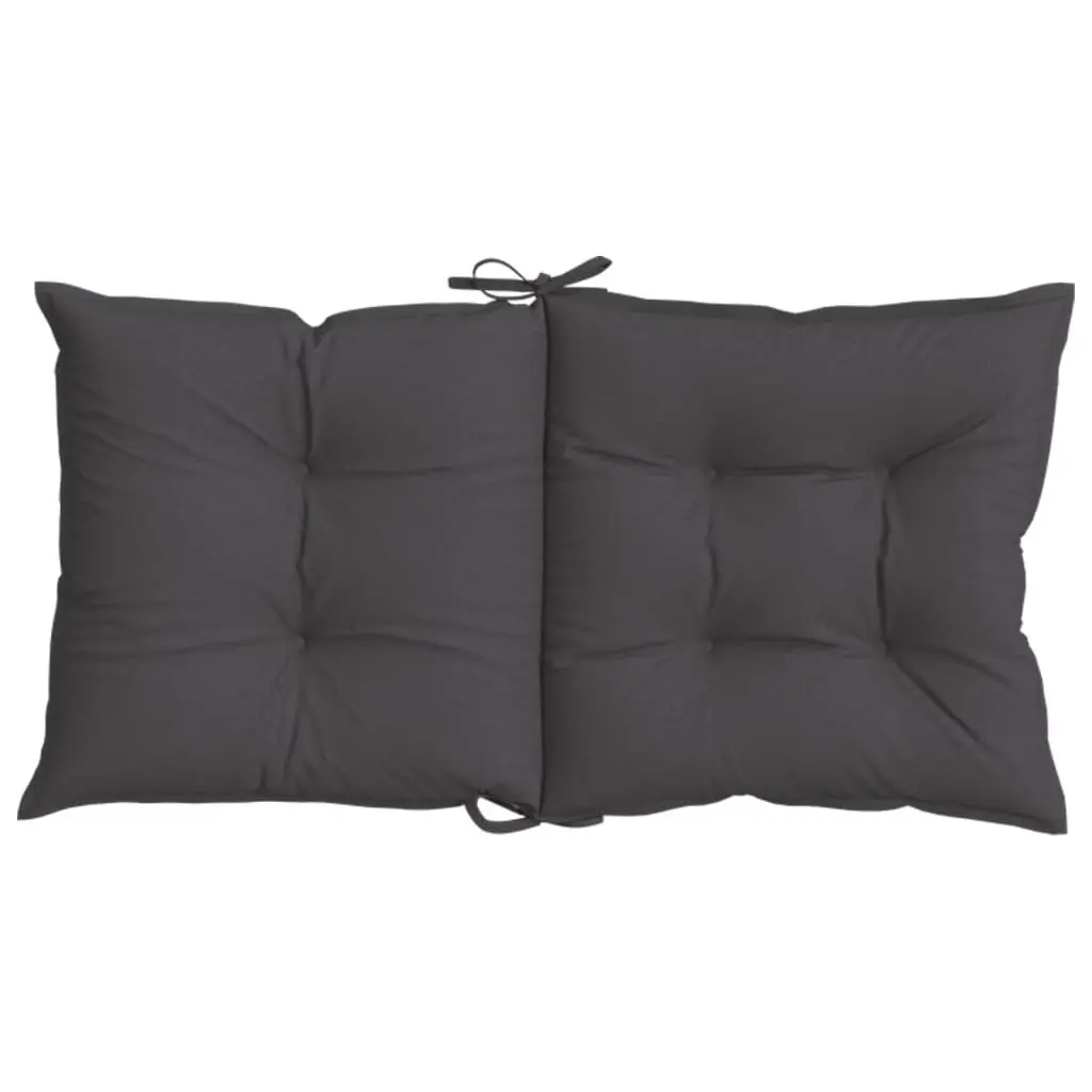 Lowback Chair Cushions Polyester 100 x 50 x 7 cm Anthracite 2 Piece