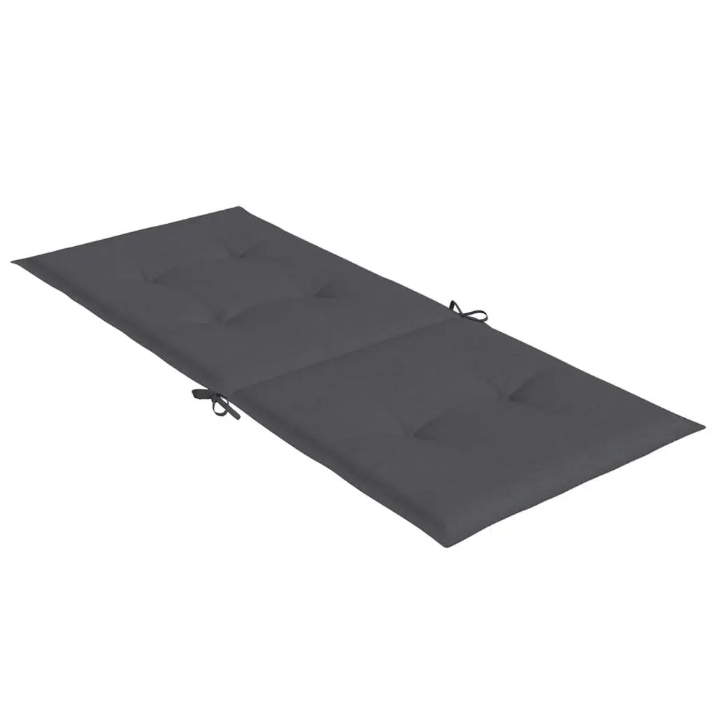 6 Pack Anthracite Highback Chair Cushions for Outdoor Use
