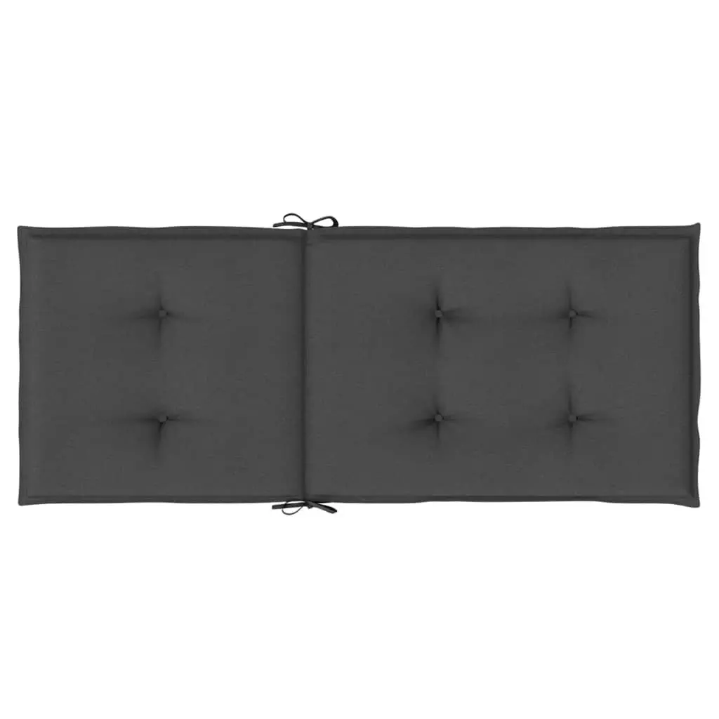 6 Pack Anthracite Highback Chair Cushions for Outdoor Use