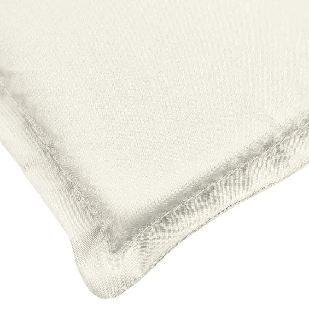 Highback Chair Cushions Polyester 120 x 50 x 4 cm Cream 4 Piece