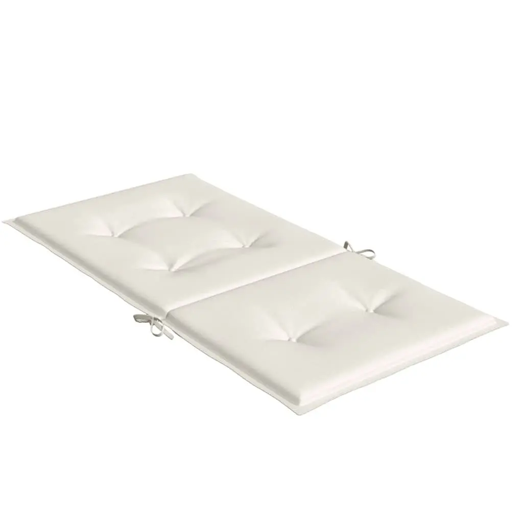 Lowback Chair Cushions Polyester 100 x 50 x 4 cm Cream 6 Pieces