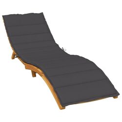 Premium Outdoor Sun Lounger Cushion in Anthracite Melange