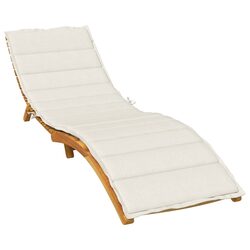 Premium Cream Sun Lounger Cushion for Outdoor Comfort
