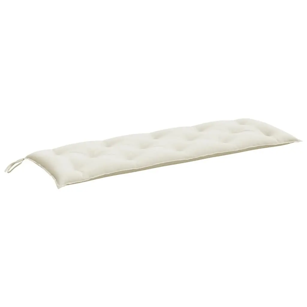 Cream Garden Bench Cushion for Outdoor Use