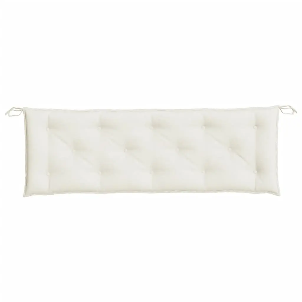 Cream Garden Bench Cushion for Outdoor Use