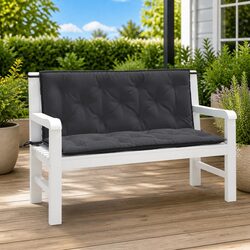 Premium Anthracite Garden Bench Cushions Set of 2