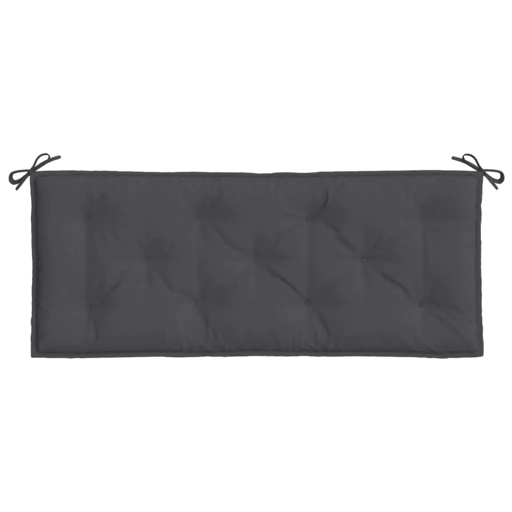Garden Bench Cushions Polyester 120x50x7cm Anthracite 2 Pieces