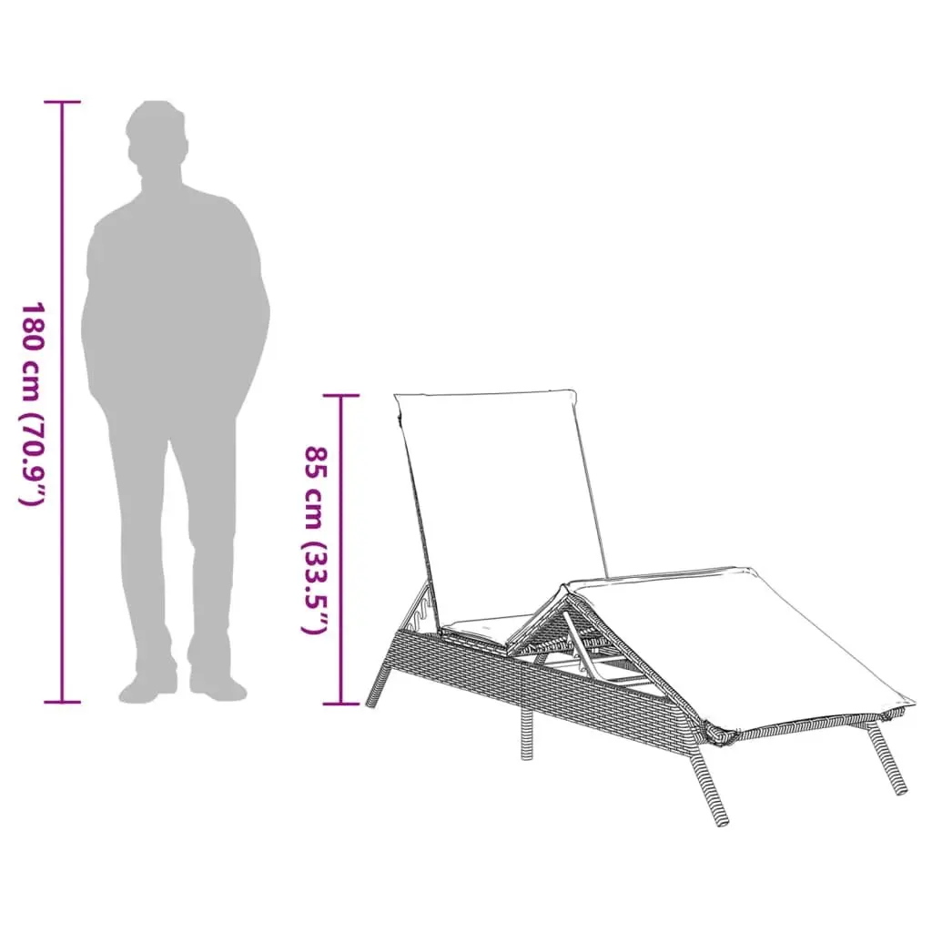 Adjustable Sun Lounger with Comfort Cushion