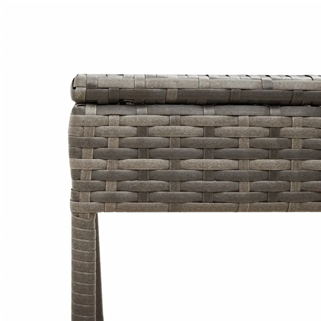 Sun Lounger Set with Side Table in Grey