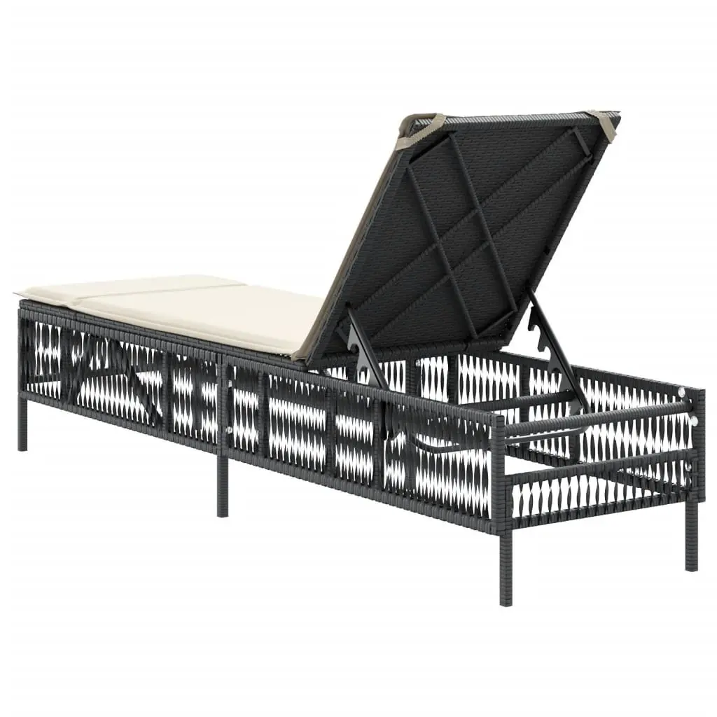 Adjustable Backrest Sun Lounger with Cushion