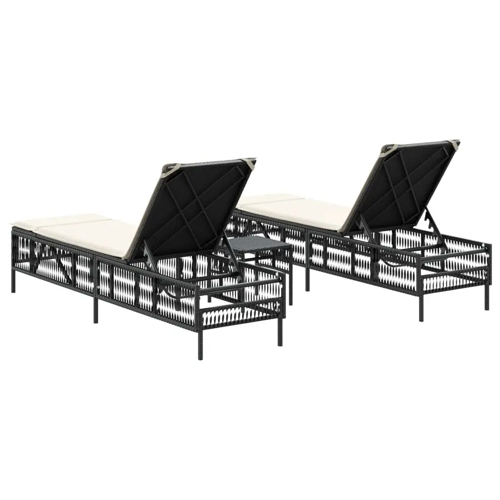 Sun Loungers Set with Adjustable Backrest