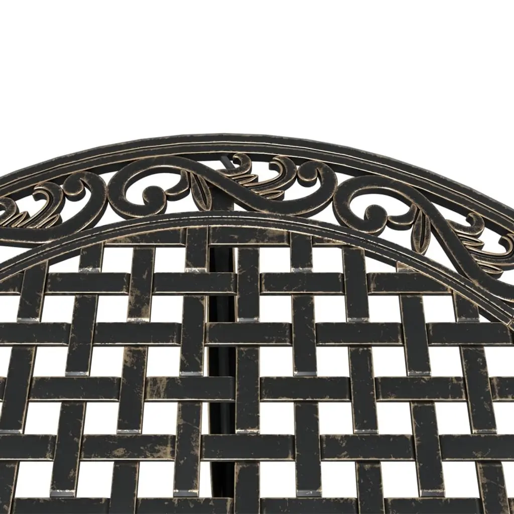 Garden Table Cast Aluminium Brown Ø90x75 cm