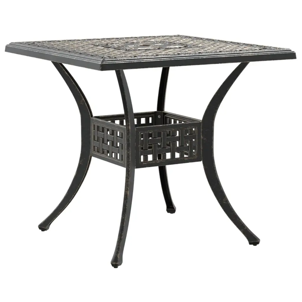 Brown Cast Aluminium Garden Table for Outdoor Spaces
