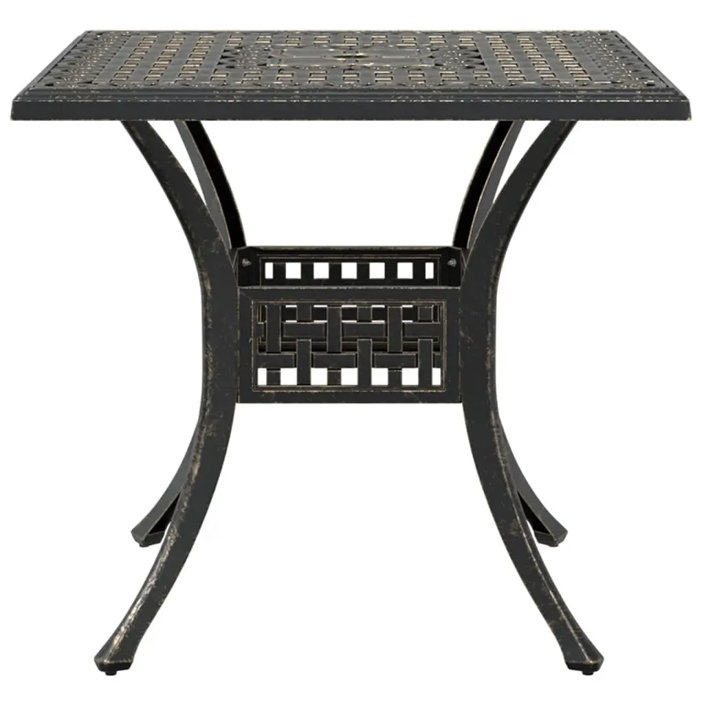 Brown Cast Aluminium Garden Table for Outdoor Spaces
