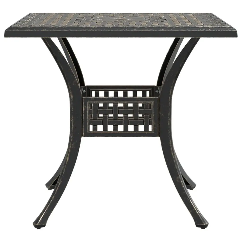 Brown Cast Aluminium Garden Table for Outdoor Spaces