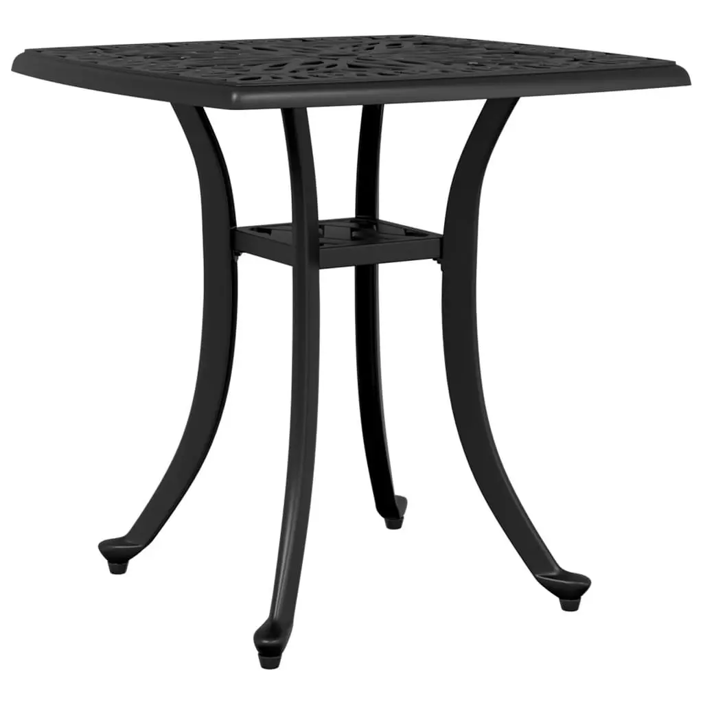 Garden Table Cast Aluminium 53x53x53 cm Black