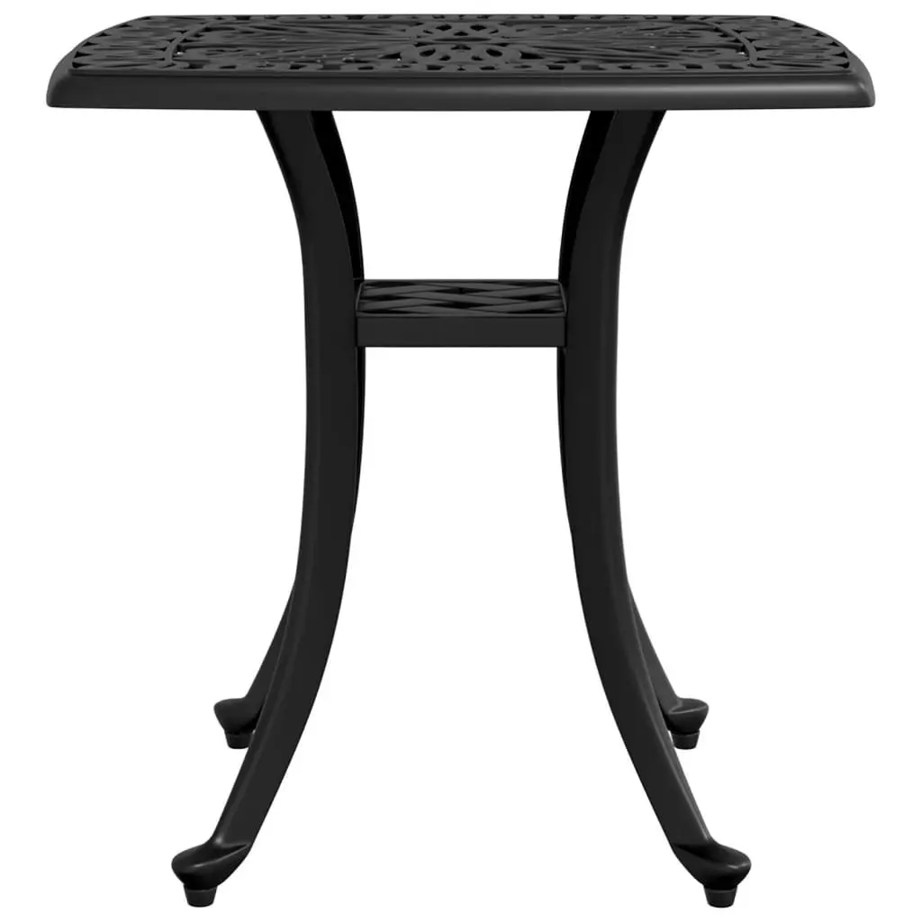 Garden Table Cast Aluminium 53x53x53 cm Black