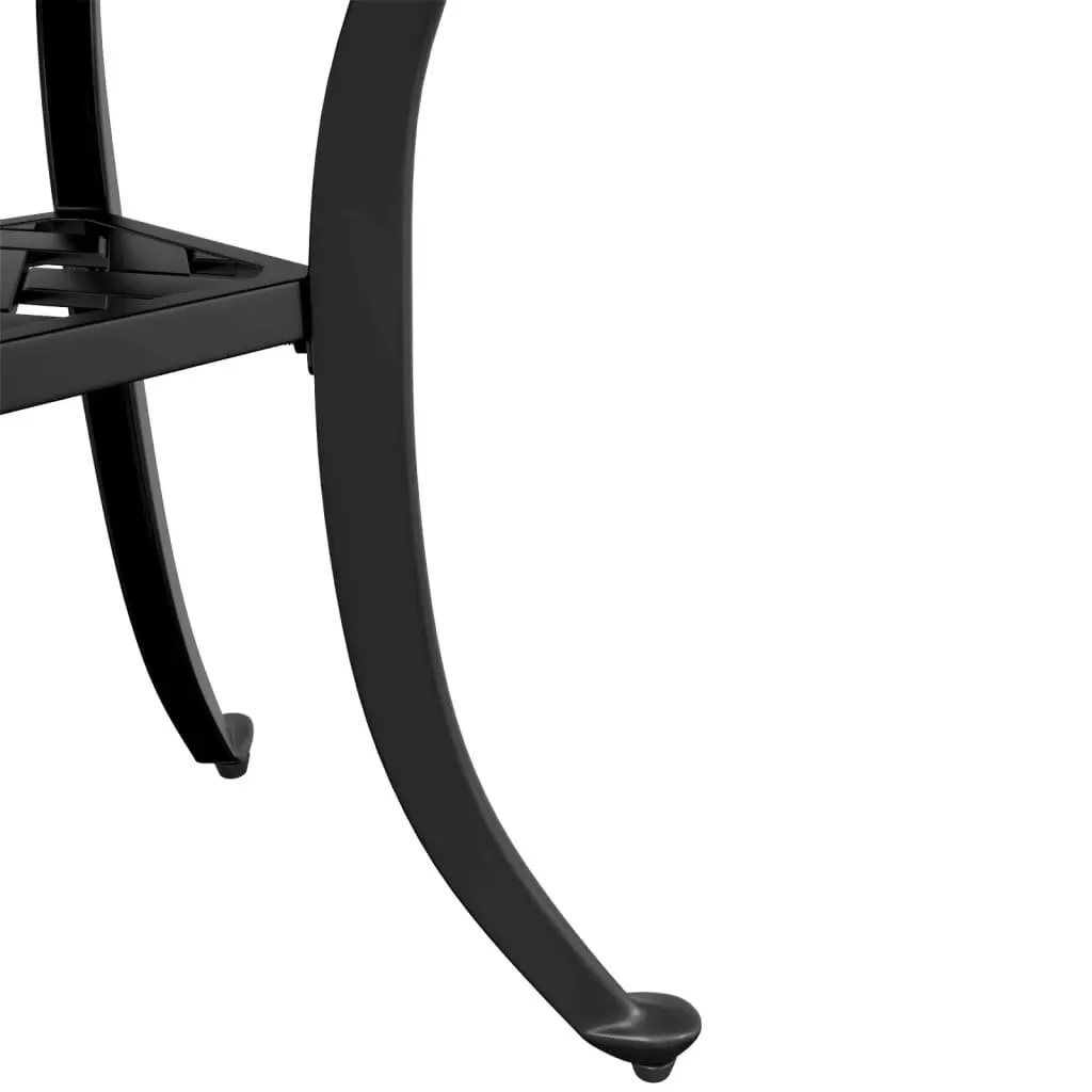 Garden Table Cast Aluminium 53x53x53 cm Black