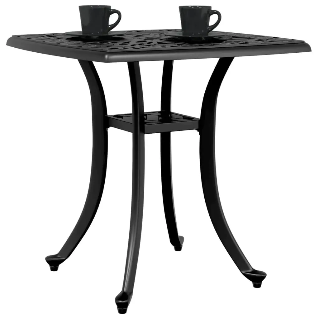 Garden Table Cast Aluminium 53x53x53 cm Black