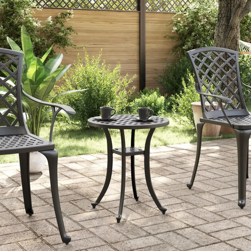 Round Garden Table with Patterned Top Ø48x53cm