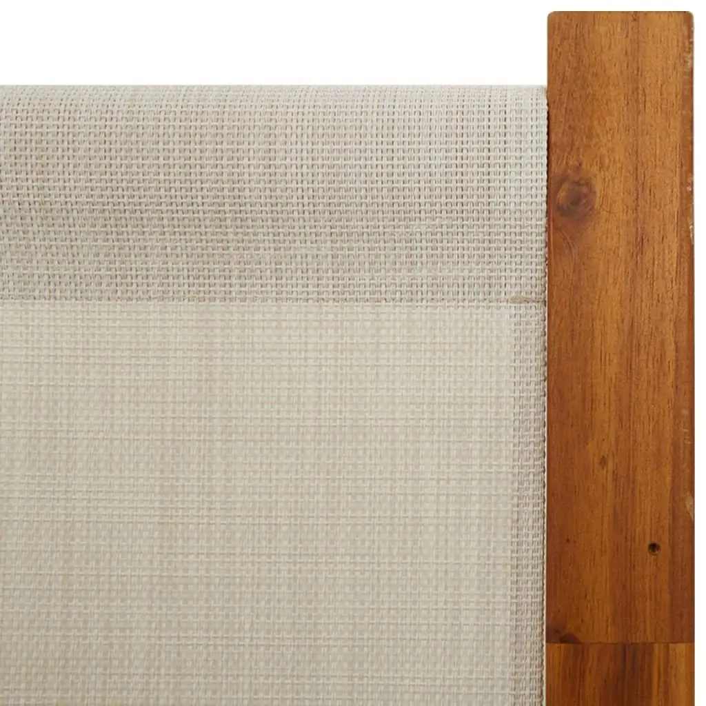 5-Panel Room Divider Grey Folding Privacy Screen