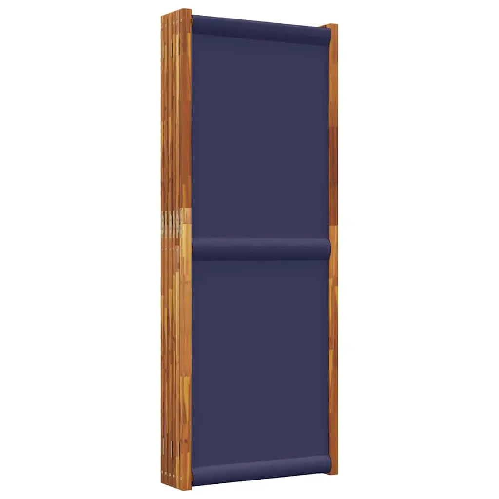 Dark Blue 6-Panel Folding Room Divider for Privacy