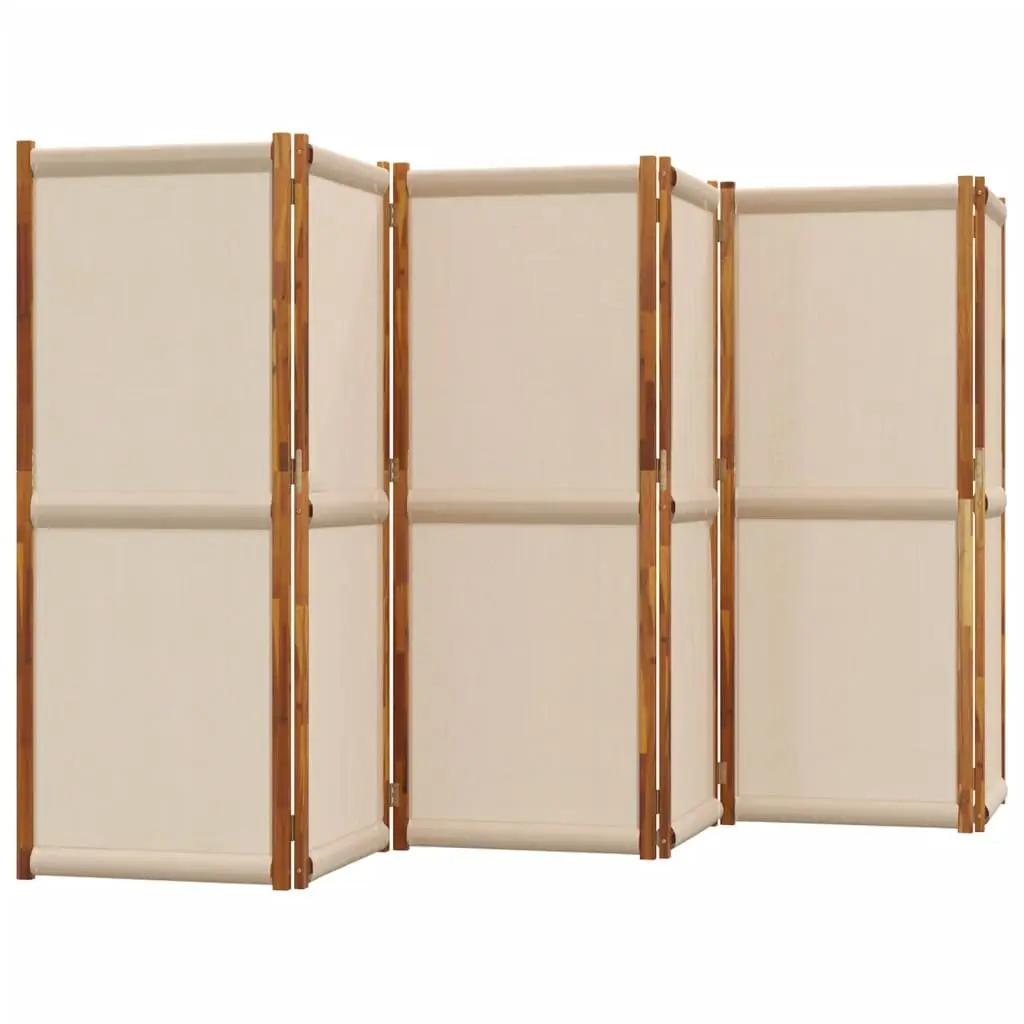 6-Panel Room Divider Privacy Screen in Taupe