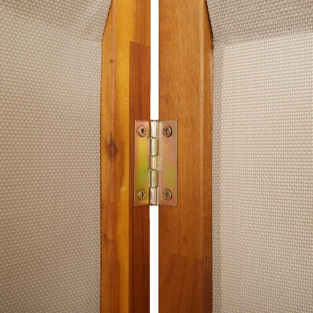 6-Panel Room Divider Privacy Screen in Taupe