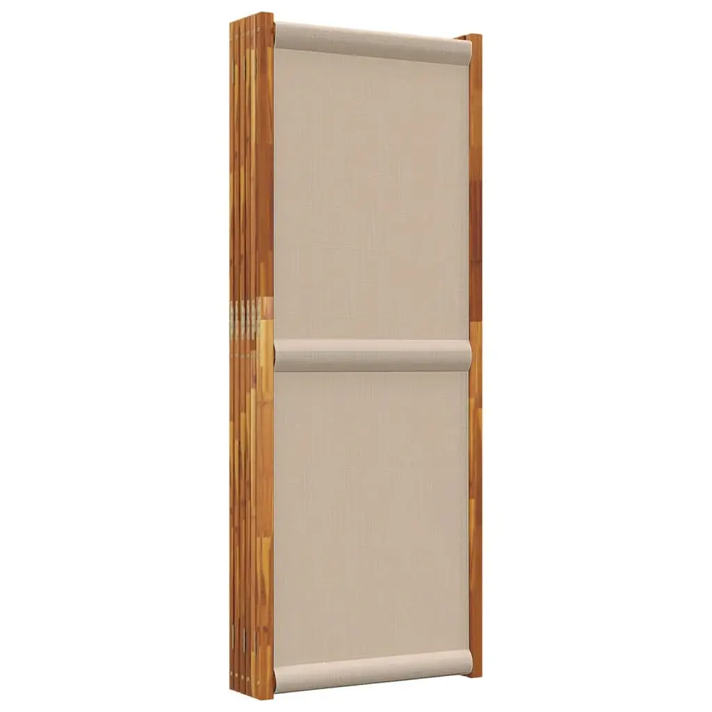 6-Panel Room Divider Privacy Screen in Taupe