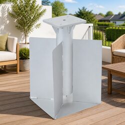 Durable In-Ground Parasol Base 27.5x27.5x45cm Silver