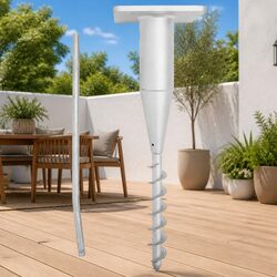 Durable Steel In-Ground Parasol Base for Outdoor Umbrellas