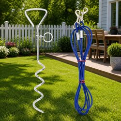 Heavy-Duty Dog Tie Out Cable with 3m Ground Stake