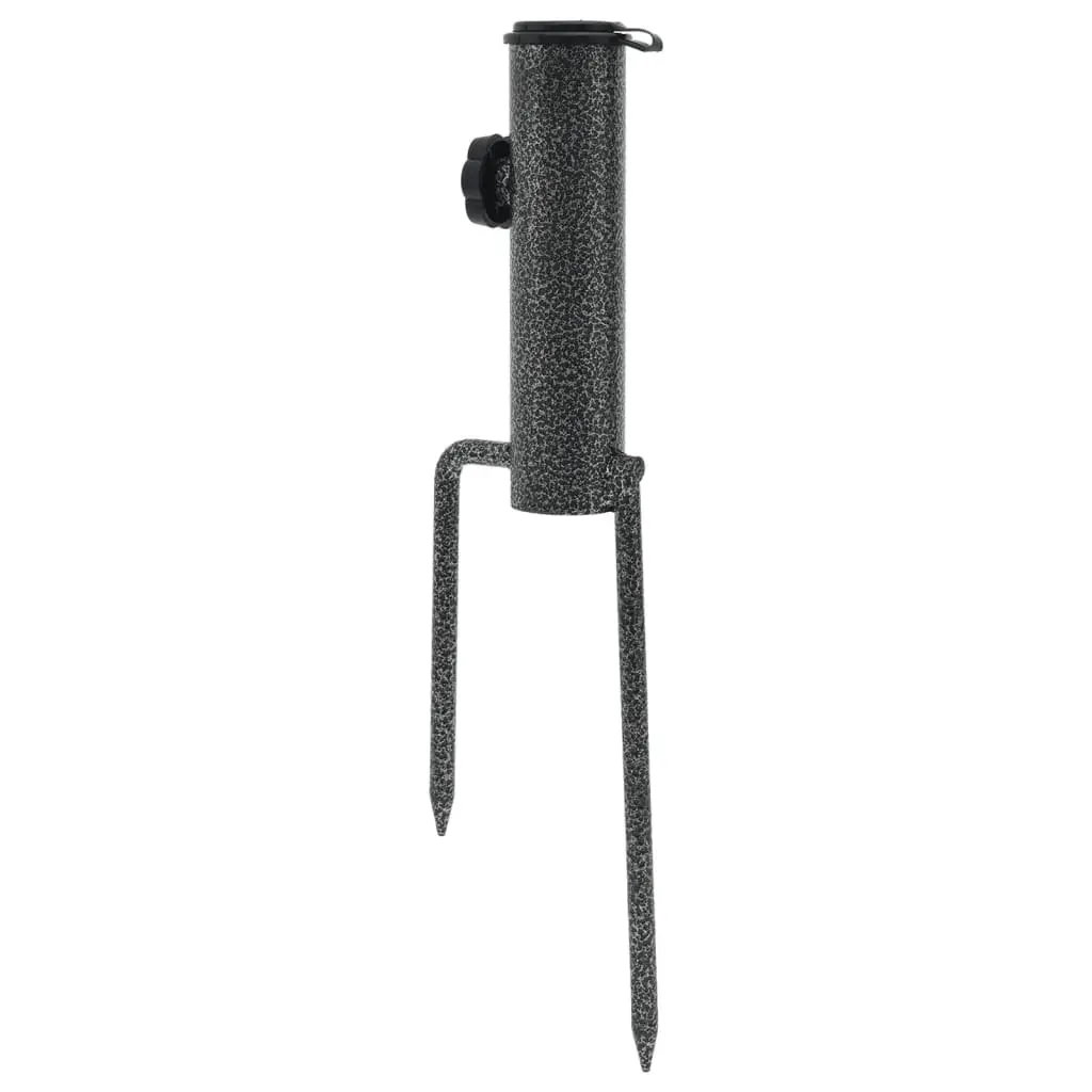 Parasol Stands Galvanised Steel Ground Insert 9 x 35 cm Outdoor Umbrella Holder Base 2 Piece