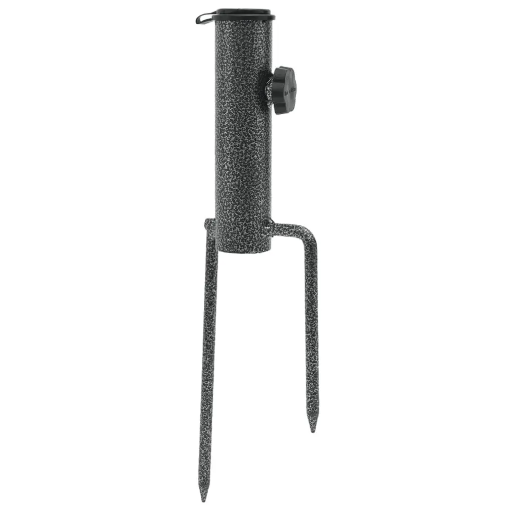 Parasol Stands Galvanised Steel Ground Insert 9 x 35 cm Outdoor Umbrella Holder Base 2 Piece