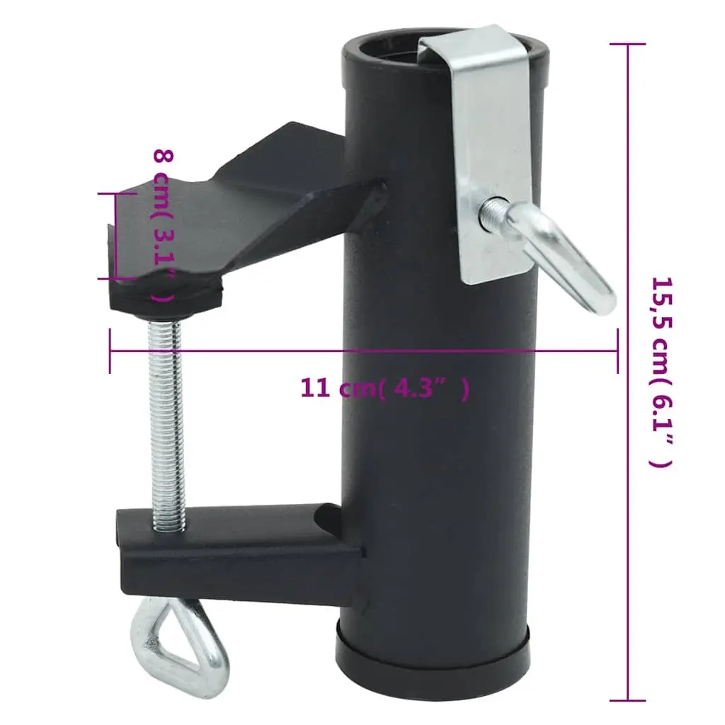 Umbrella Clamps for Balcony Railing 2 Pack 25-38mm Steel Outdoor Patio