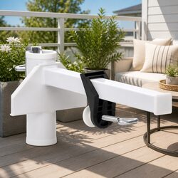 Robust Steel Umbrella Clamp for Balcony Railing Garden Use