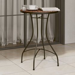 Orange Ceramic Mosaic Bistro Table for Outdoor Spaces