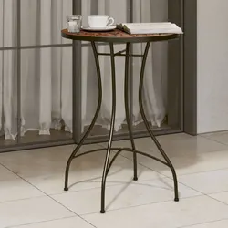 Orange Ceramic Mosaic Bistro Table for Outdoor Spaces