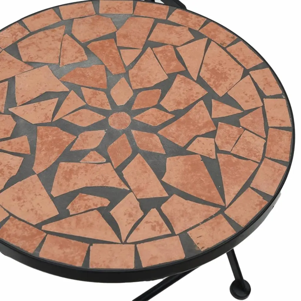 Foldable Bistro Chairs, 2 pcs in Orange Mosaic