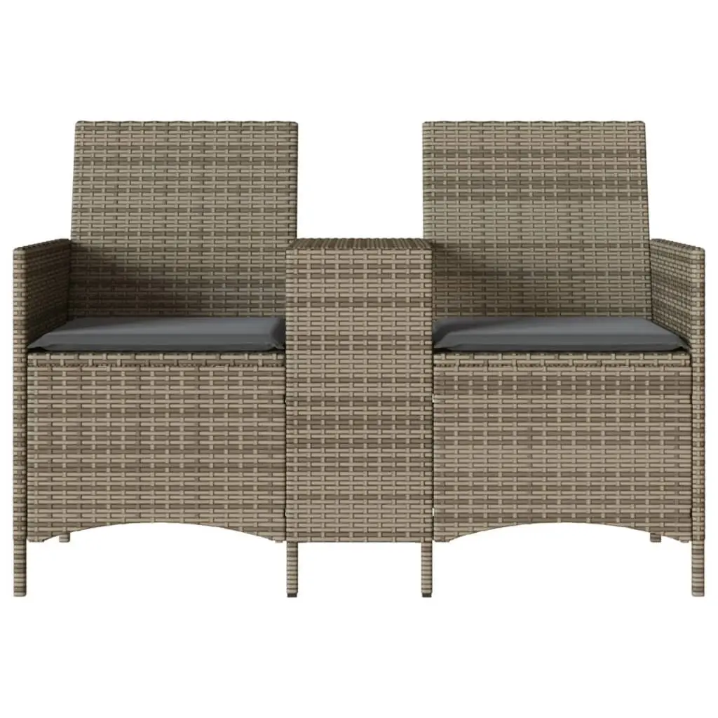 2-Seater Outdoor Garden Sofa with Integrated Table