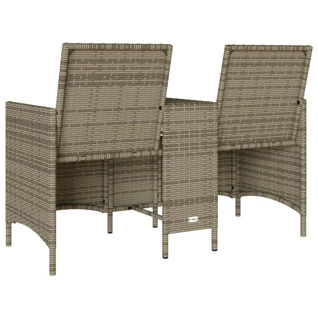 2-Seater Outdoor Garden Sofa with Integrated Table