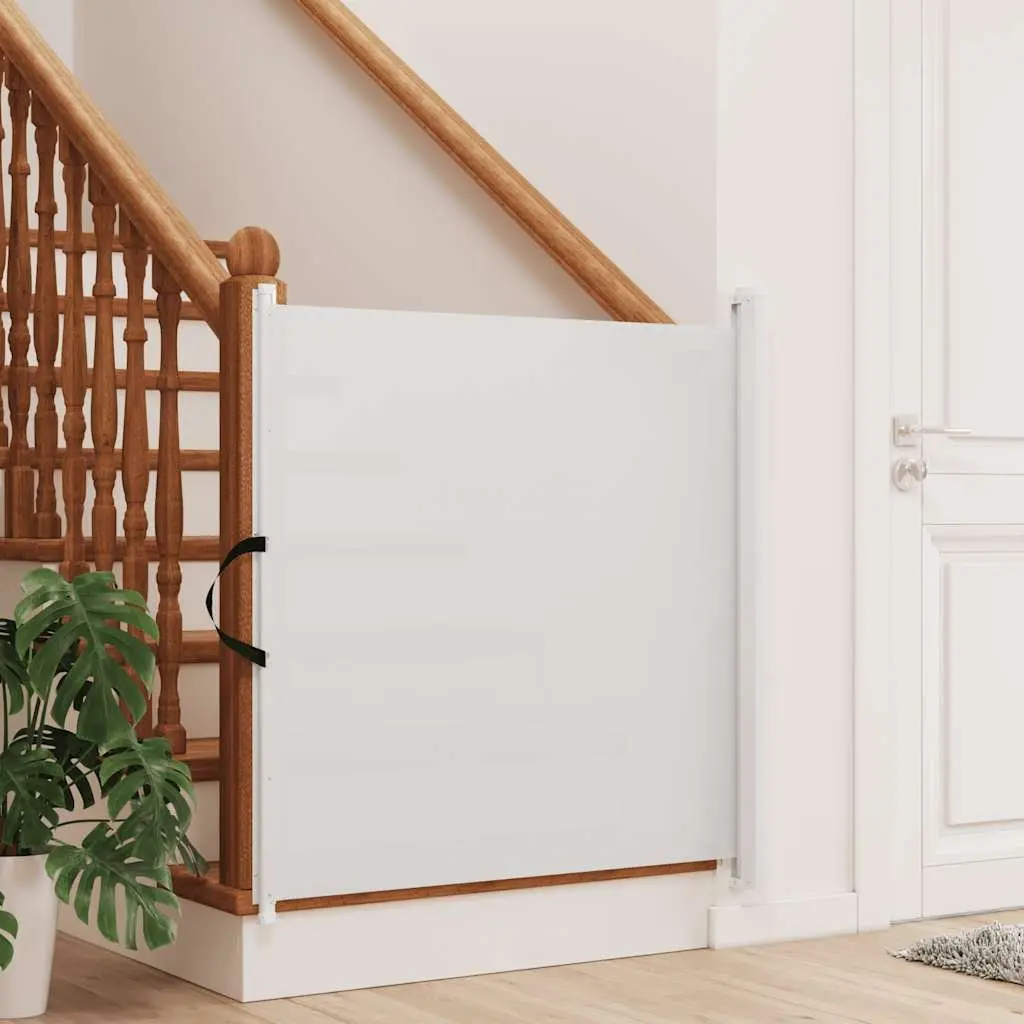 Retractable Pet Gate in White, 102.5x125 cm